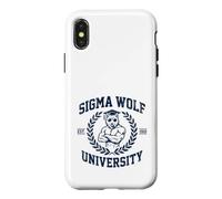 Meme Alpha Wolf Brainrot de l'Université Sigma Wolf Coque pour iPhone X/XS