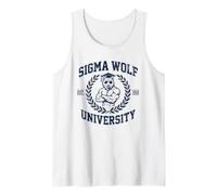 Meme Alpha Wolf Brainrot de l'Université Sigma Wolf Débardeur