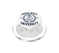 Meme Alpha Wolf Brainrot de l'Université Sigma Wolf PopSockets PopGrip pour MagSafe