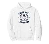 Meme Alpha Wolf Brainrot de l'Université Sigma Wolf Sweat à Capuche