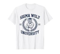 Meme Alpha Wolf Brainrot de l'Université Sigma Wolf T-Shirt