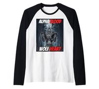 Mème Amusant Alpha Blood Wolf Heart Manche Raglan