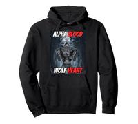 Mème Amusant Alpha Blood Wolf Heart Sweat à Capuche