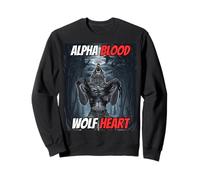 Mème Amusant Alpha Blood Wolf Heart Sweatshirt