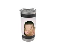 Mème amusant Buzz Cut Pig Fade Gobelet isotherme en acier inoxydable double paroi
