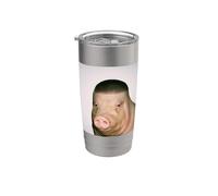Mème amusant Buzz Cut Pig Fade Gobelet isotherme en acier inoxydable double paroi