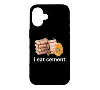 Mème Amusant de Chat maudit Qui pleure avec I Eat Cement Coque pour iPhone 16