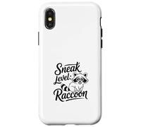 Meme Amusant de Sneak Level Trash Panda Raccoon Coque pour iPhone X/XS
