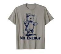 Meme Amusant sur Le café Grumpy Opossum « No Energy » T-Shirt