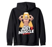 Mème animé Just Muscle No Padding Gym Sweat à Capuche
