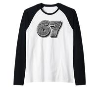 Meme Basket Six Seven 6-7 Noir Blanc drôle Manche Raglan