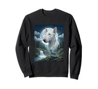 Mème Bull Terrier Howling to The Moon Funny Dog Lover Sweatshirt