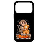 Mème câlin Mignon bébé Singe nommé Punch Peluche câlin Coque pour iPhone 17 Pro