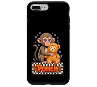 Mème câlin Mignon bébé Singe nommé Punch Peluche câlin Coque pour iPhone 7 Plus/8 Plus