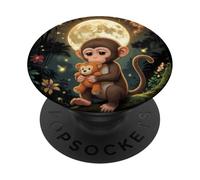 Mème câlin Mignon bébé Singe nommé Punch Peluche câlin PopSockets PopGrip Adhésif
