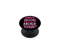 Mème chrétien drôle : « Half Hood Holy Pray Don't Play » PopSockets PopGrip Adhésif