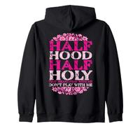Mème chrétien drôle : « Half Hood Holy Pray Don't Play » Sweat à Capuche