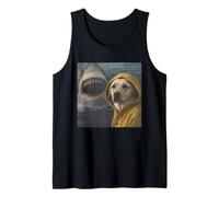 Meme d'attaque de Requin et Chien Labrador drôle, Vintage Débardeur