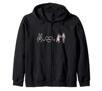 Mème de Ballet de Noël Amusant Peace, Love + Nutcracker Squad Sweat à Capuche
