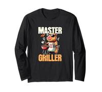 Meme de barbecue amusant Capybara Master Griller pour papas Grill Pro Manche Longue