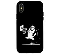 Mème de Basket-Ball Funny Cat Slam Dunk Retro Sports Coque pour iPhone X/XS