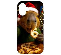 Meme de Biscuits de Noël ironique Funny 67 Capybara Six Seven Coque pour iPhone 16