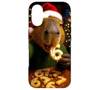 Meme de Biscuits de Noël ironique Funny 67 Capybara Six Seven Coque pour iPhone 17
