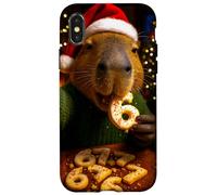 Meme de Biscuits de Noël ironique Funny 67 Capybara Six Seven Coque pour iPhone X/XS