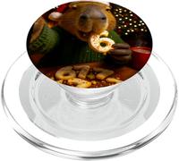 Meme de Biscuits de Noël ironique Funny 67 Capybara Six Seven PopSockets PopGrip pour MagSafe
