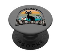 Mème de Chat Noir drôle Devient ingouvernable, Faites ce Que PopSockets PopGrip Adhésif