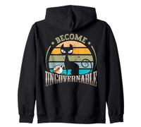 Mème de Chat Noir drôle Devient ingouvernable, Faites ce Que Sweat à Capuche