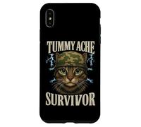 Mème de chat survivant aux maux de ventre avec inscription amusante Coque pour iPhone XS Max