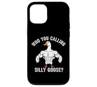 Meme de Gym Funny Angry Goose Who You Calling Silly Goose Coque pour iPhone 12/12 Pro