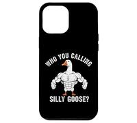 Meme de Gym Funny Angry Goose Who You Calling Silly Goose Coque pour iPhone 12 Pro Max