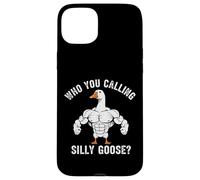 Meme de Gym Funny Angry Goose Who You Calling Silly Goose Coque pour iPhone 15 Plus
