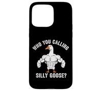 Meme de Gym Funny Angry Goose Who You Calling Silly Goose Coque pour iPhone 15 Pro Max