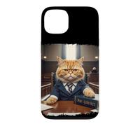 Meme de Justice drôle d'étudiant en Droit au Tribunal Cat Lawyer Coque pour iPhone 13