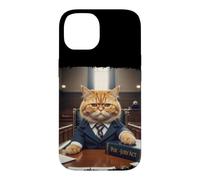 Meme de Justice drôle d'étudiant en Droit au Tribunal Cat Lawyer Coque pour iPhone 14