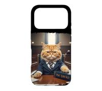 Meme de Justice drôle d'étudiant en Droit au Tribunal Cat Lawyer Coque pour iPhone 17 Pro