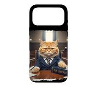 Meme de Justice drôle d'étudiant en Droit au Tribunal Cat Lawyer Coque pour iPhone 17 Pro Max