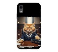 Meme de Justice drôle d'étudiant en Droit au Tribunal Cat Lawyer Coque pour iPhone XR