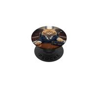 Meme de Justice drôle d'étudiant en Droit au Tribunal Cat Lawyer PopSockets PopGrip Adhésif