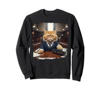 Meme de Justice drôle d'étudiant en Droit au Tribunal Cat Lawyer Sweatshirt