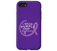 Mème de la Marche de Sensibilisation à la maladie d'Alzheimer « Je Porte du Violet pour Mon FRÈRE Coque pour iPhone SE (2020) / 7/8