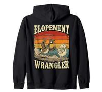 Meme de Mariage Elopement Wrangler Funny Cowboy Goose Sweat à Capuche