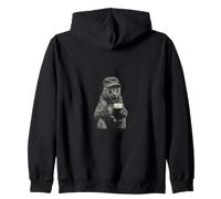 Meme de Singe drôle en Forme de babouin Buvant de la bière Sweat à Capuche