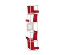 MEME DESIGN bibliothèque murale LIBRERIA VERTICALE (Blanc / Coquelicot - Métal verni)
