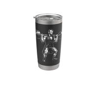 Meme d'histoire drôle d'Abraham Lincoln Barbell Squat Gobelet isotherme en acier inoxydable double paroi