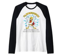 Mème électricien drôle Danse sans Musique Lineman Poulet Manche Raglan
