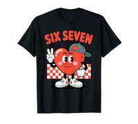 Mème en Forme de cœur de Dessin animé Six Seven Cute 67 pour la Saint-Valentin T-Shirt